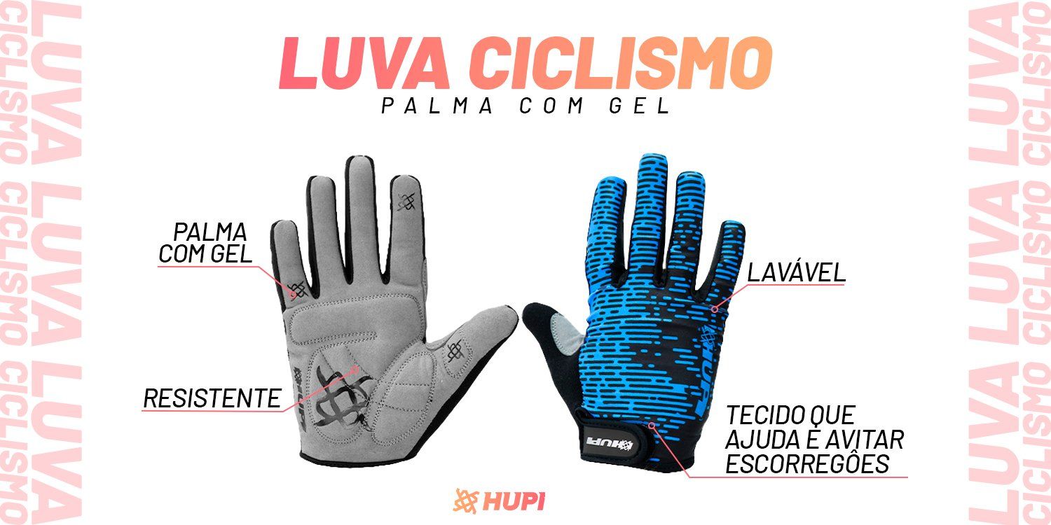 Luva Ciclismo Dedo Longo Hupi Bio Full