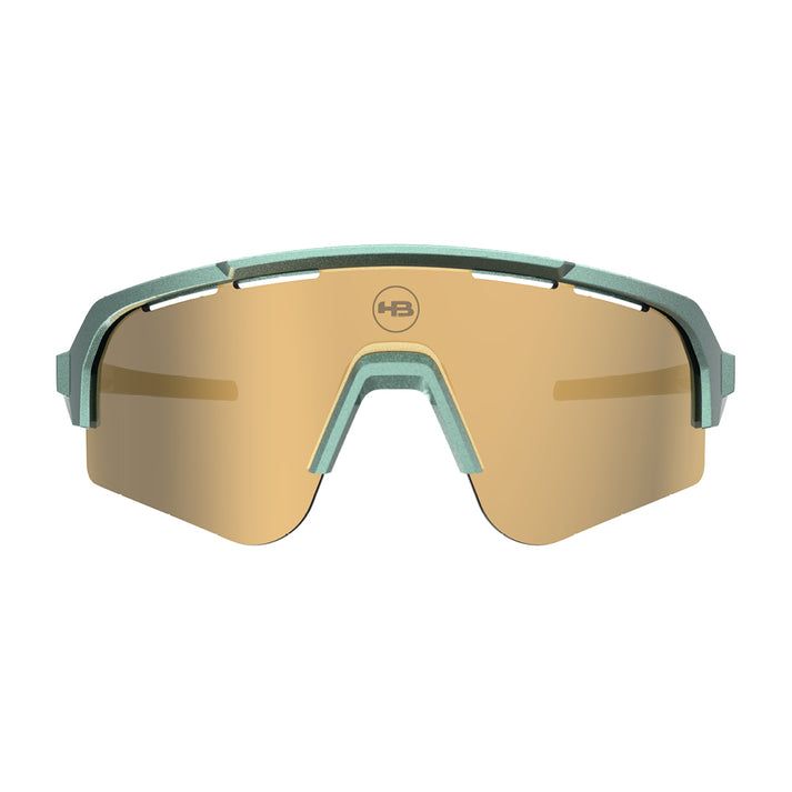 ÓCULOS HB EDGE S METALLIC GREEN GOLD CHROME