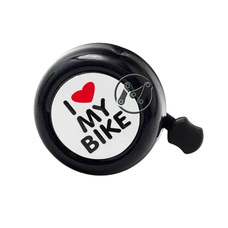 Campainha Bicicleta Aço Trim Trim Preta