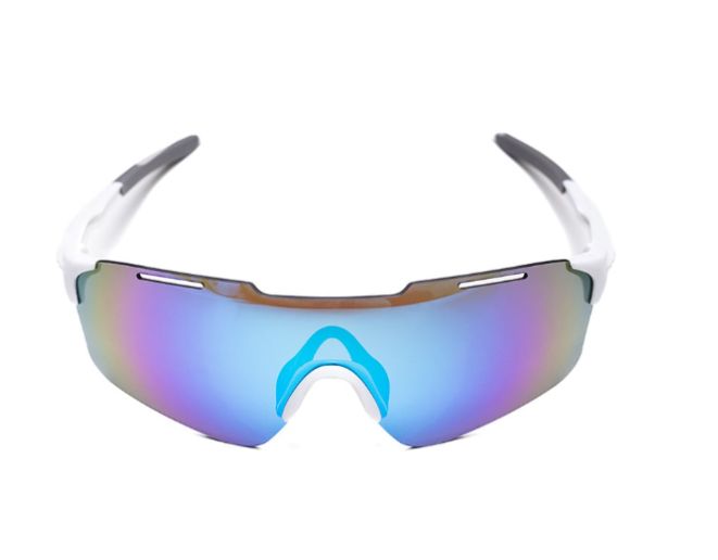 ÓCULOS DE CICLISMO ESPELHADO BRANCO/CAMALEAO